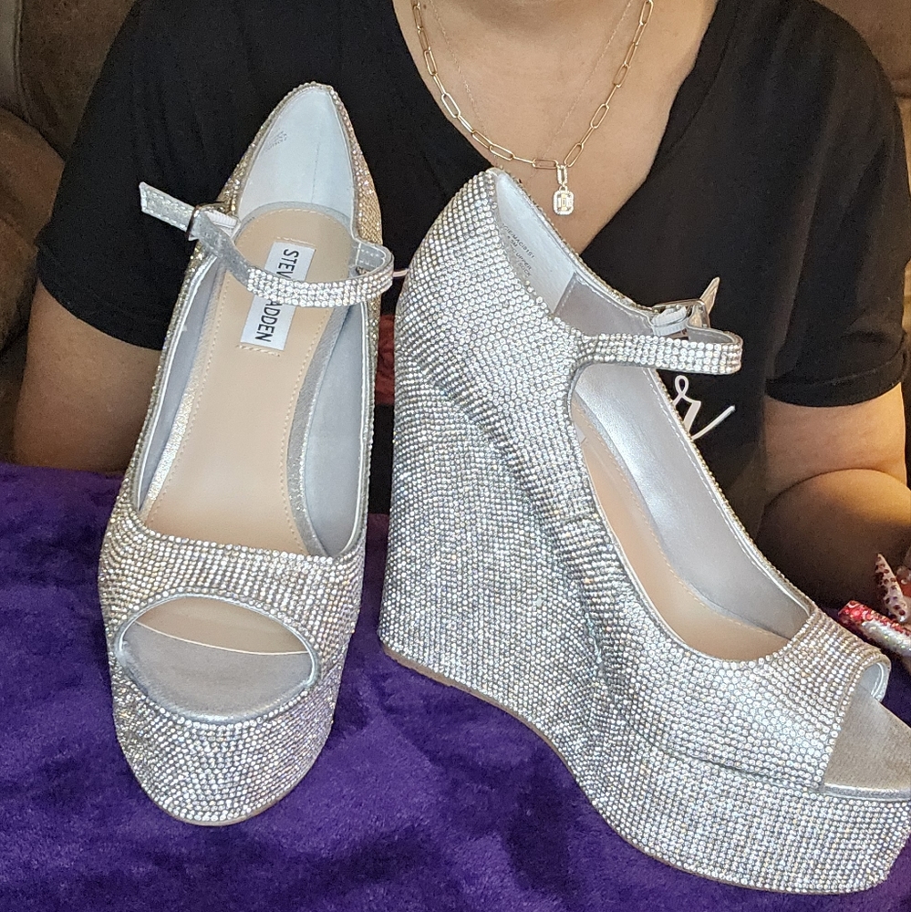 Platform Rhinestone Heels